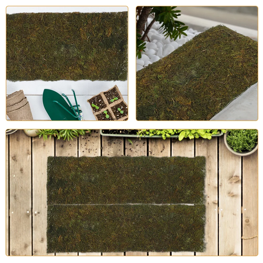 Artificial Moss Turf Green Rug Fake Grass Window for Landscaping Lawn Decor Pad Mini Garden