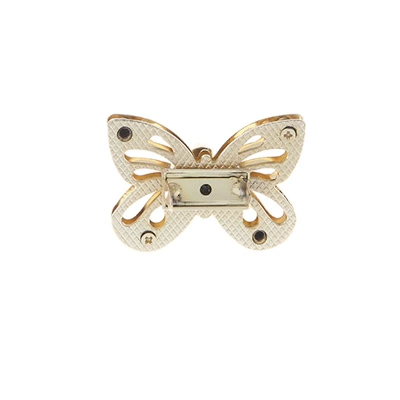 

A3PE Women for Butterfly Metal DIY Clasp Turn Twist Lock for Handbag Shoulder Bag Pur
