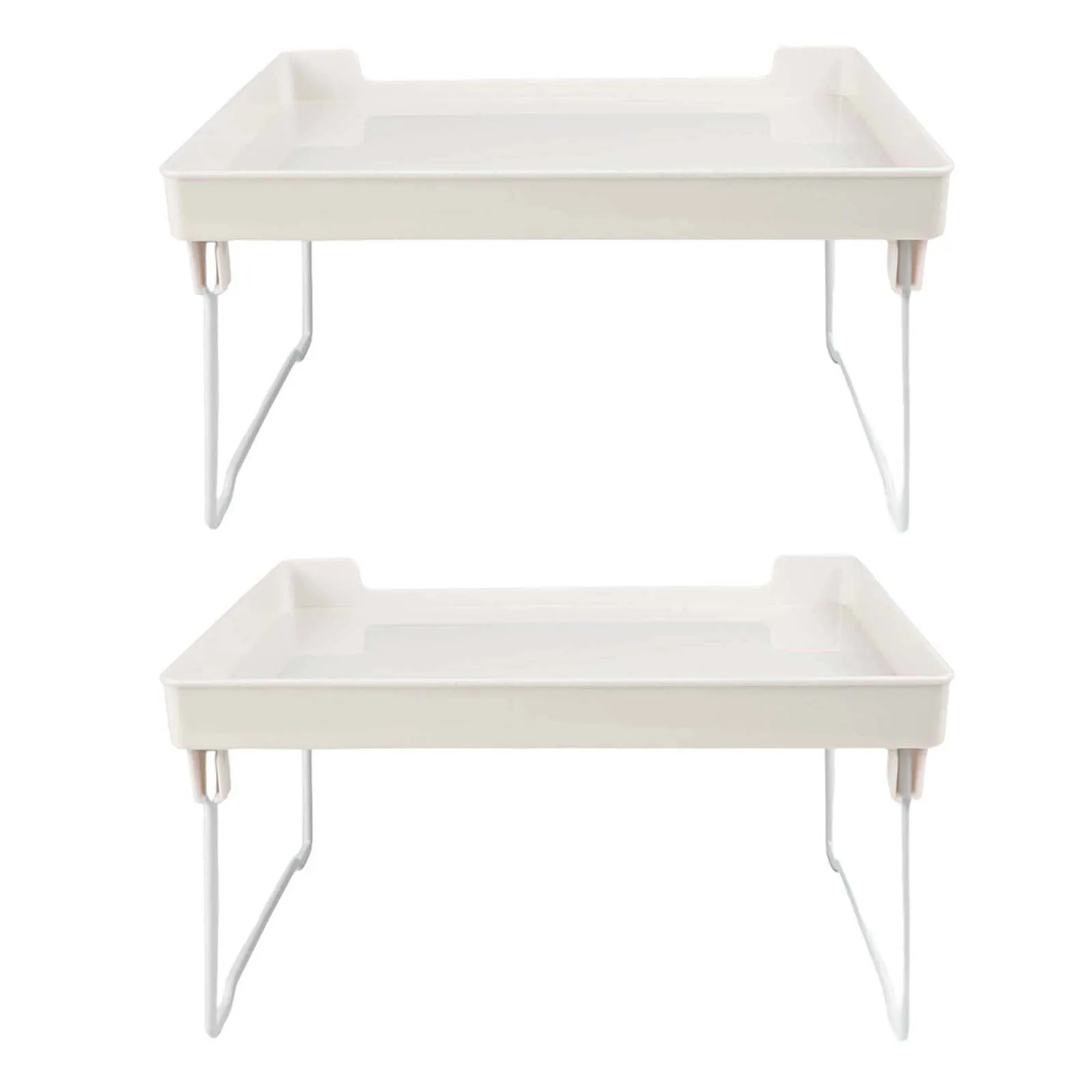 Multi Layer Foldable Storage Rack for Efficient Kitchen and Office Organization Plastic Easy to Move and Stack