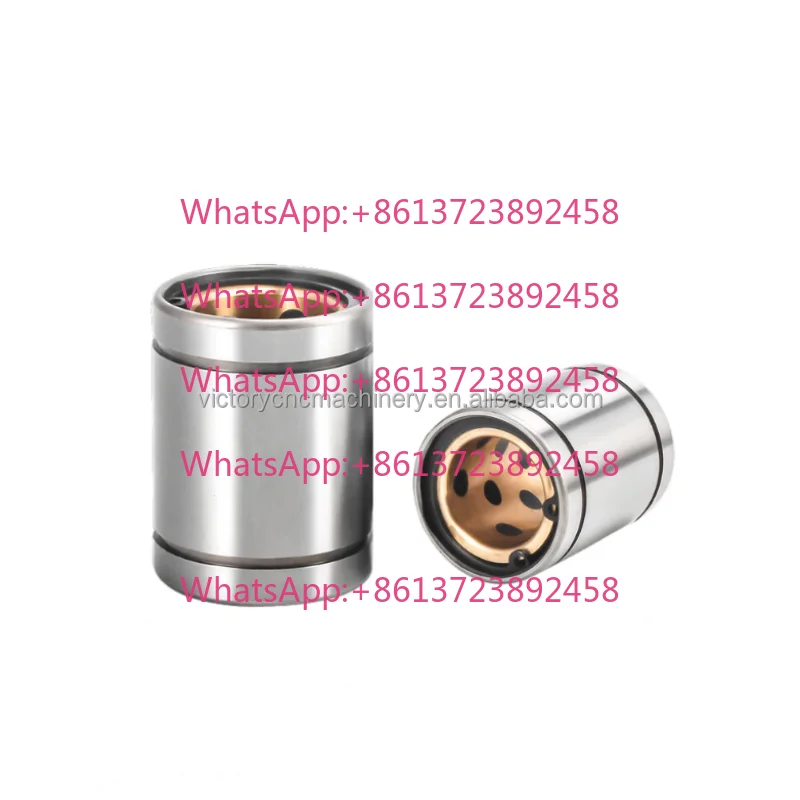 LM12UU Linear Ball Bearing 12x21x30mm Graphite Copper Composite Bushing, Self-Lubricating Oil-Free Sleeve for CNC 3D Printer