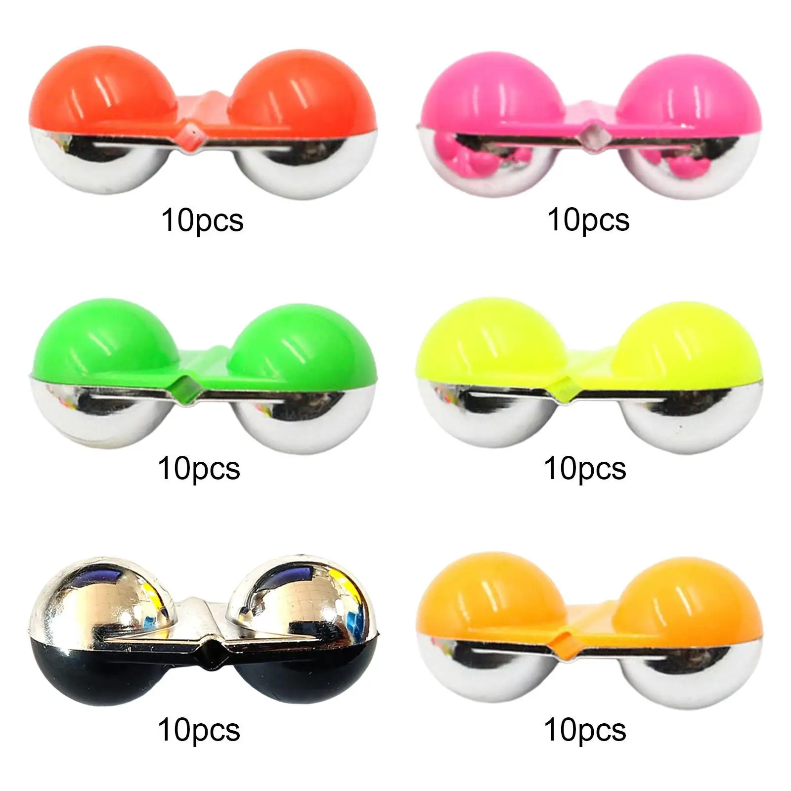 10 Pieces Sea Fishing Double Rattle Alarm Attract Fish Lure Attractor Fishing Accessories Fishing Alarm