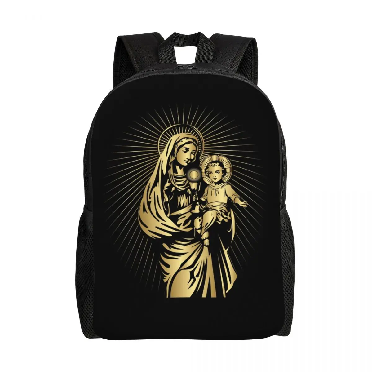 Custom The Virgin Mary Backpacks Men Women Fashion Bookbag for School College Christian Mexico Mexican Bags