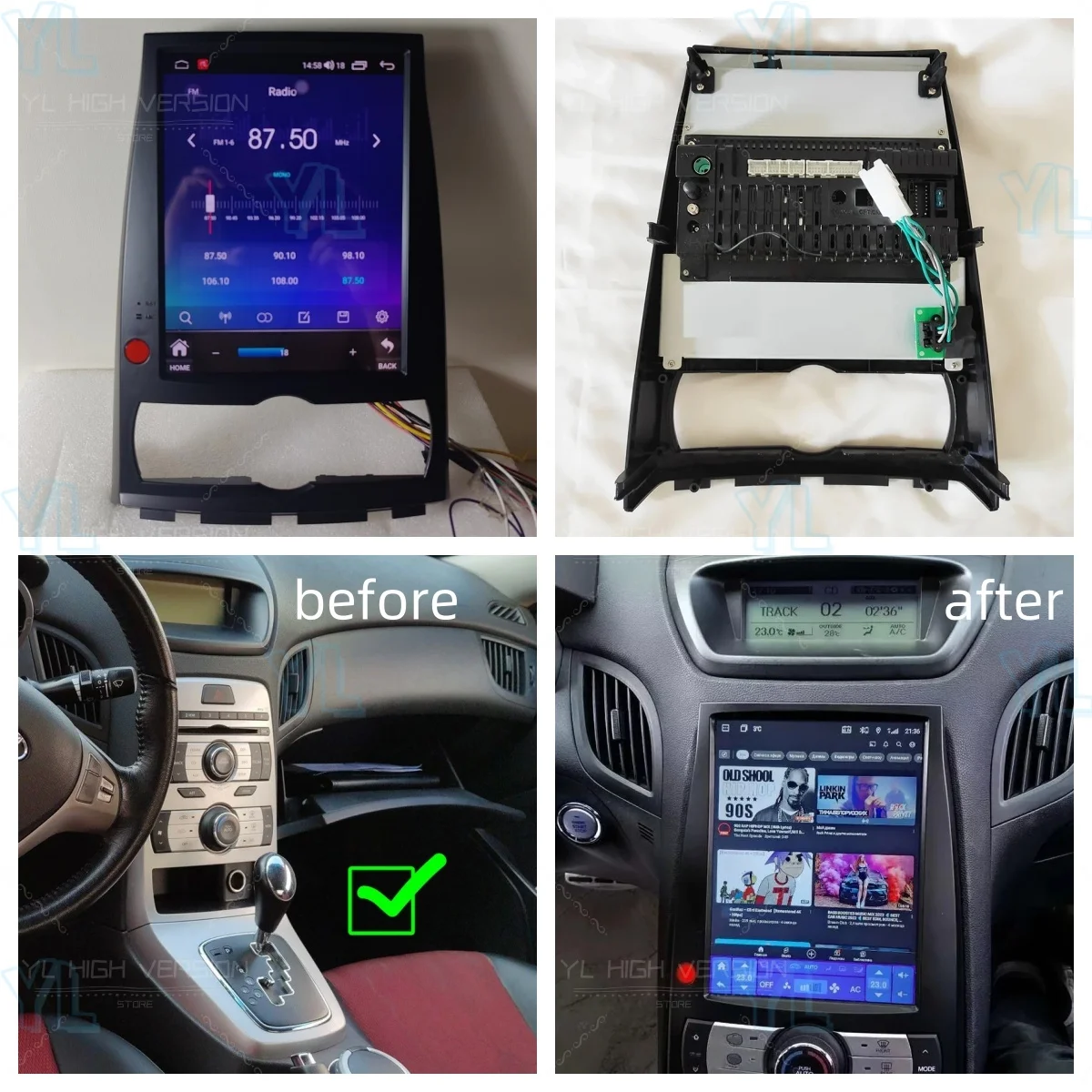FT Car Android Screen For Hyundai Rohens Coupe Genesis Coupe 2009 - 2012 Multimedia Navigation Radio Wireless Carplay Head Unit