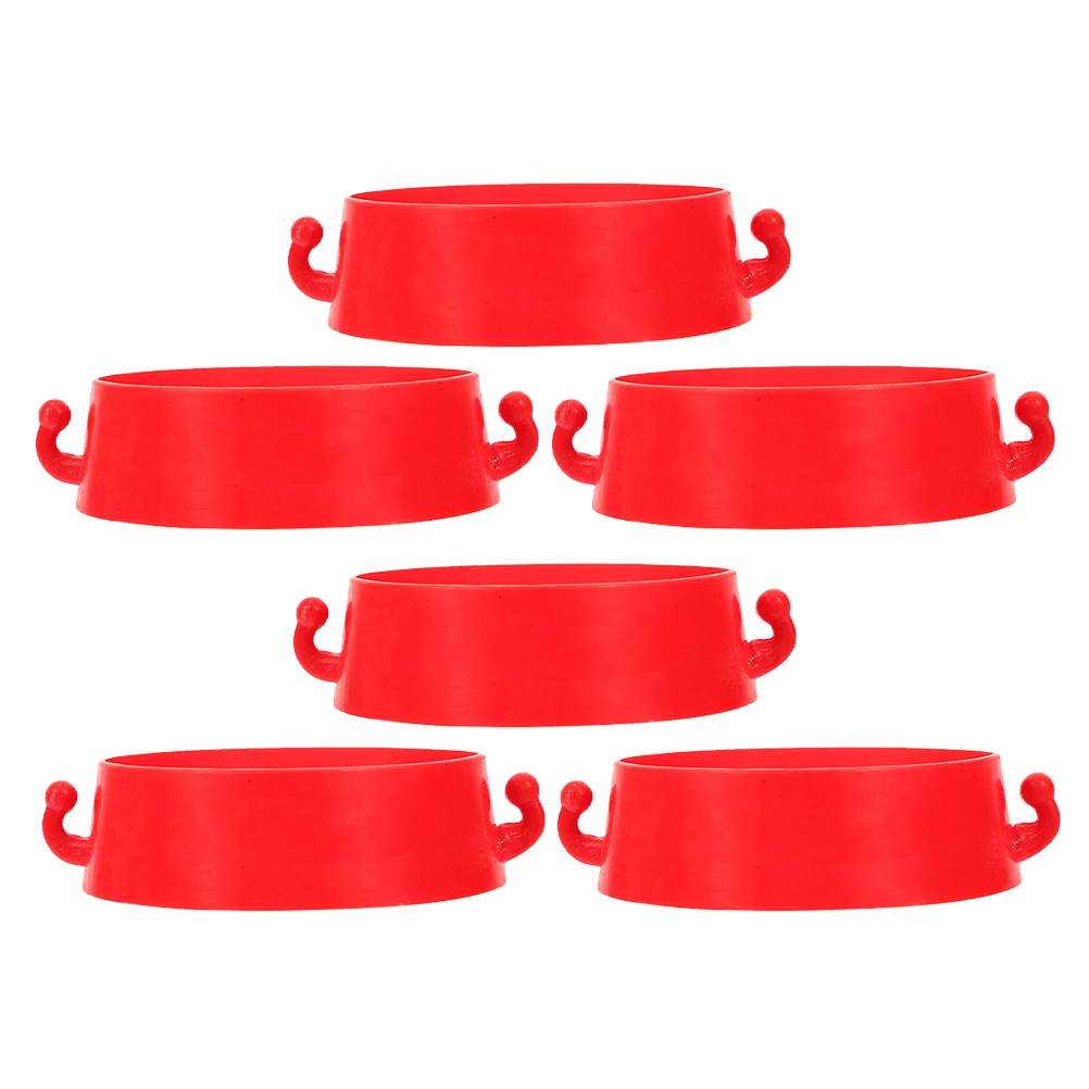 

6pcs Cone Chain Connectors Plastic Traffic Barrier Links Ring Buckles Wearresistant Lightweight Safe Parking Tools