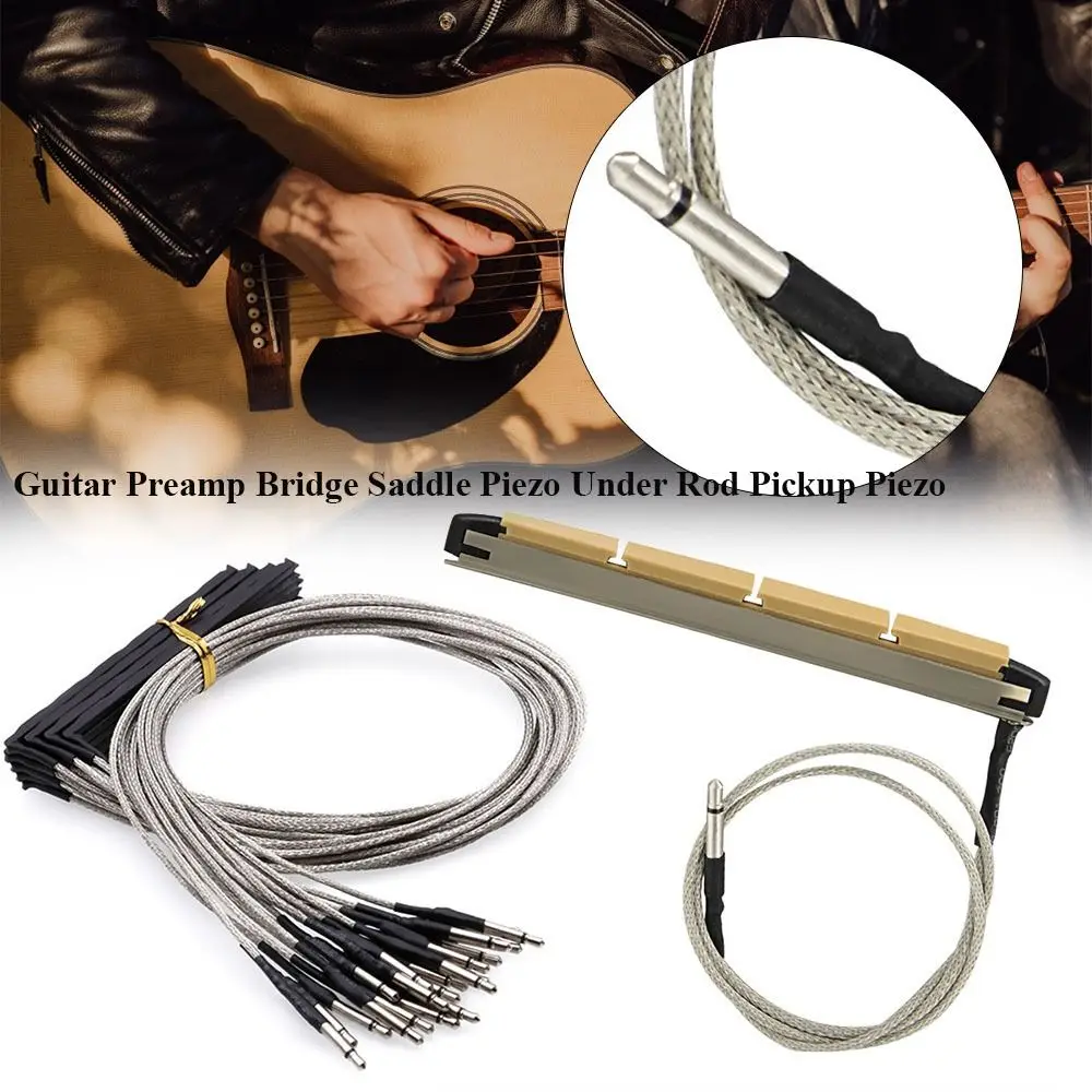 5 Styles Pickup Piezo Ukulele Bass Violin Soft Acoustic Bridge Saddle Piezo Guitar Preamp Under Rod