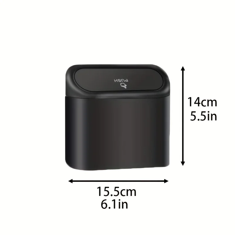 3/12Pcs Car trash can (with lid) contains 60 (300) garbage bags, small car trash can, leak-proof mini car accessories