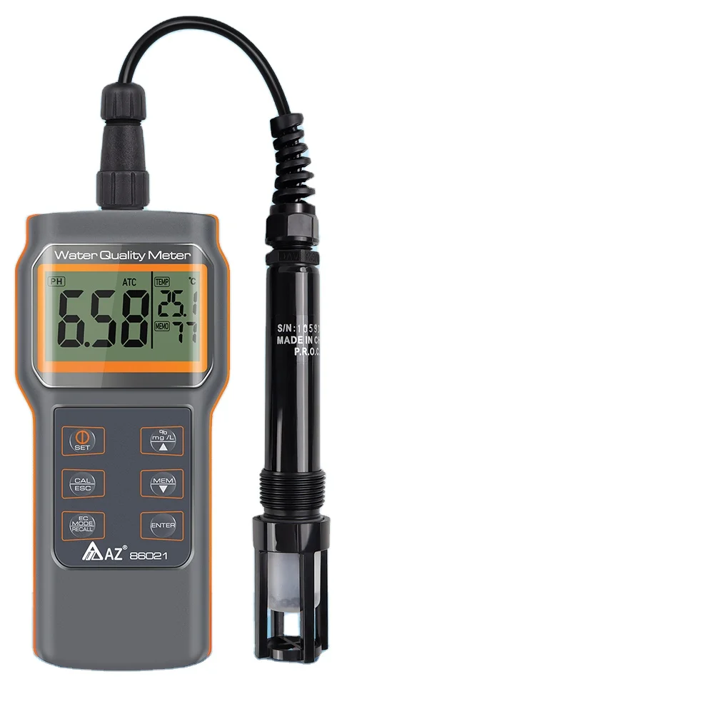 

Многофункциональный AZ-86021 портативный детектор качества воды, измеритель растворенного кислорода, тестер для бассейна, аквариума