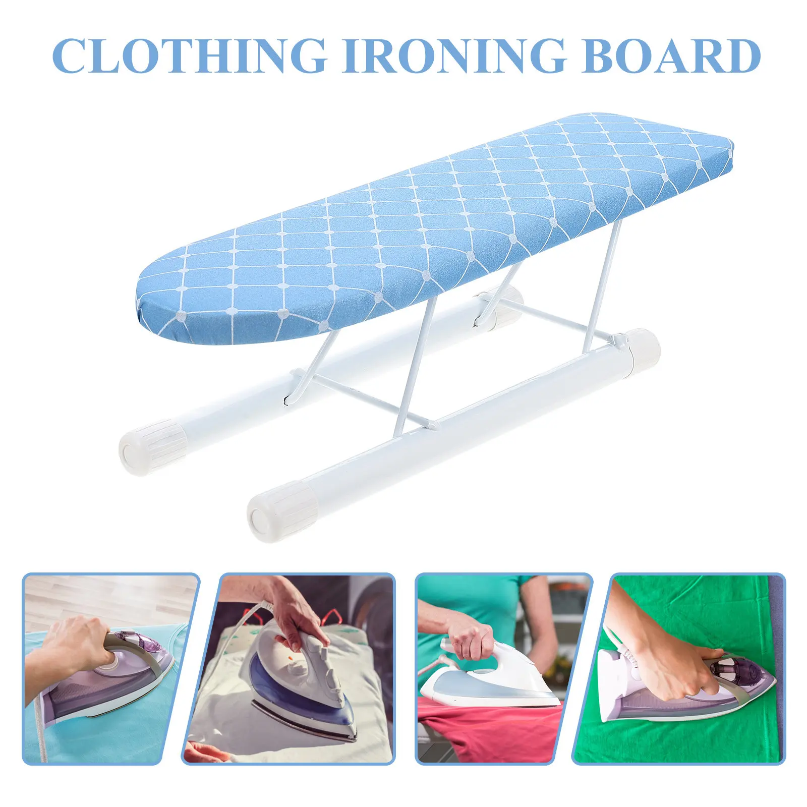 

Portable Foldable Ironing Board Mini Tabletop Size Easy to Store Irons Clothes Sleeves Chest Back Any Small Area Clothing Iron