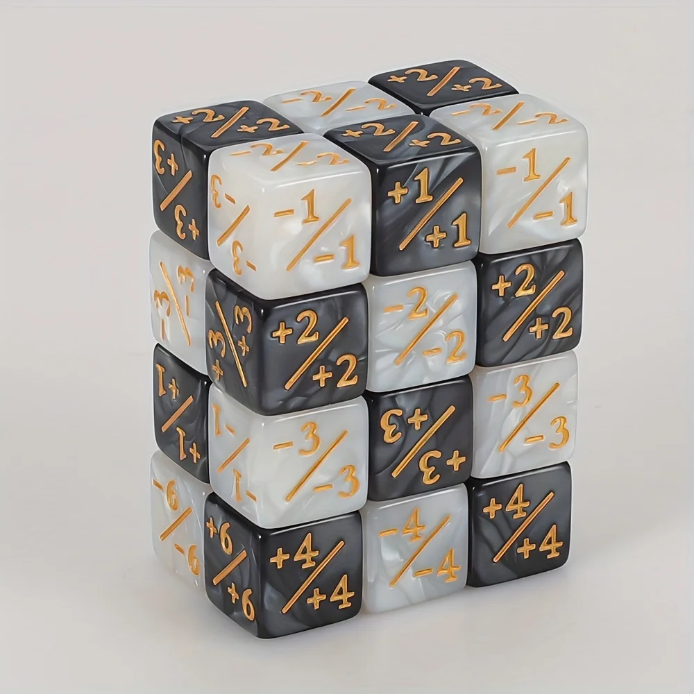 24-teiliges magisches Party-Würfelset mit Sternenhimmel-Design – perfekt für MTG-Kartenspiele und Zaubertricks zur Verbesserung der Mathematikfähigkeiten