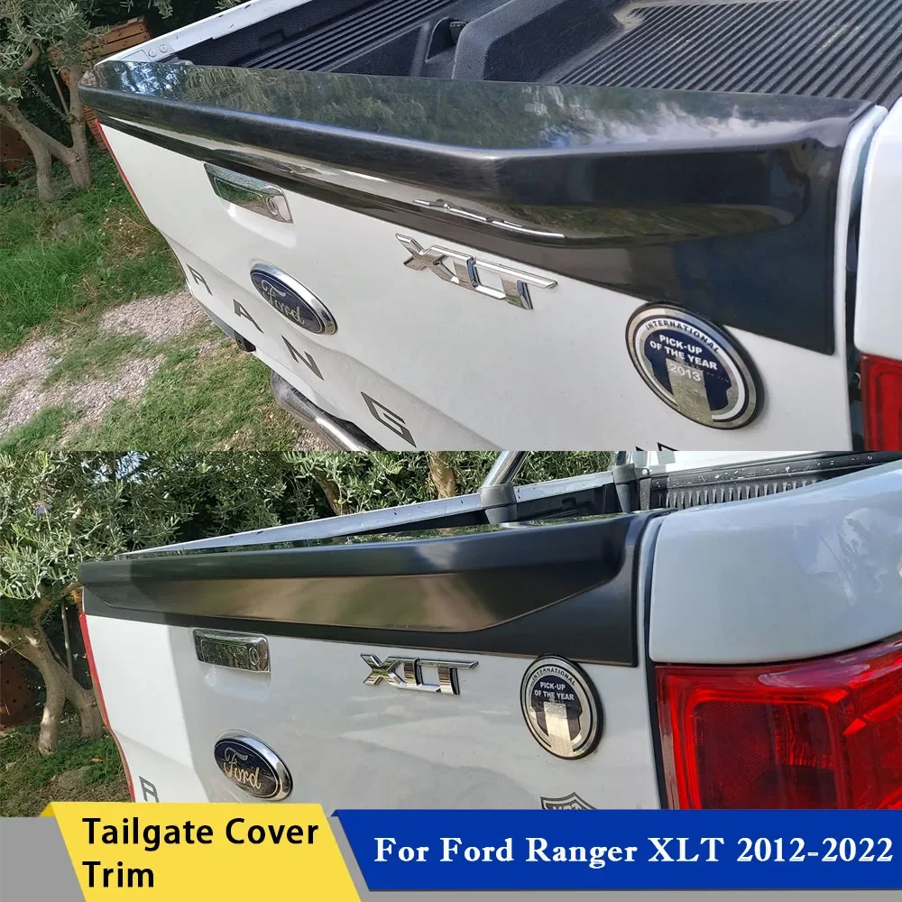 

Tail Gate Cover Protector Truck Rail Guard Trim for Ford Ranger XLT 2012-2022 T6 T7 T8 Matte Black Color 4x4 Car Accessories