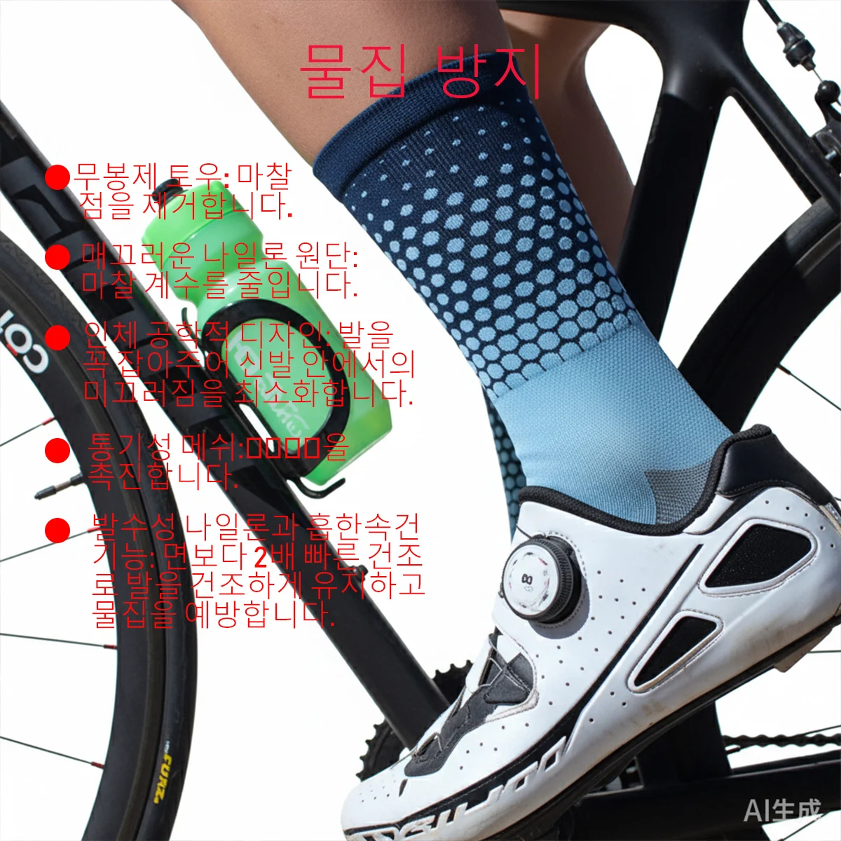 새로운 사이클링 양말 고품질 압축 양말 남성과 여성 축구 양말 농구 야외 실행 전문 - 1