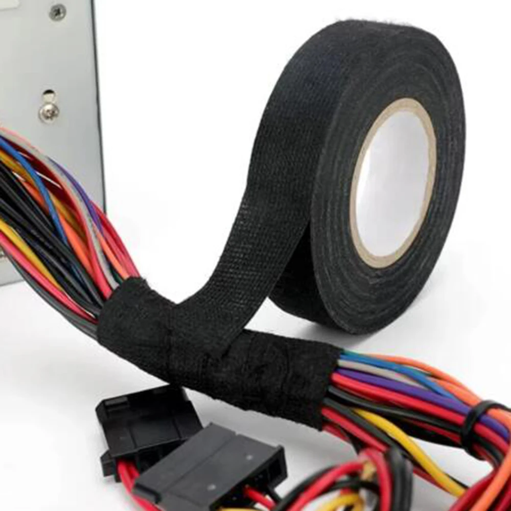 Electrical Tape Heat Resistant Harness Tape Insulation Automotive Fabric Cloth Tape For Car Cable Harness Wiring Loom Protection