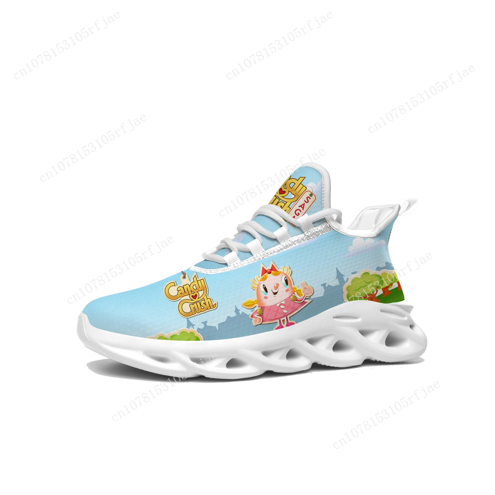 Candy Crush Saga Sneakers Cartoon Game Mens Womens Teenager Fashion Sports Running Shoes High Quality Custom Built Lace Up Shoes