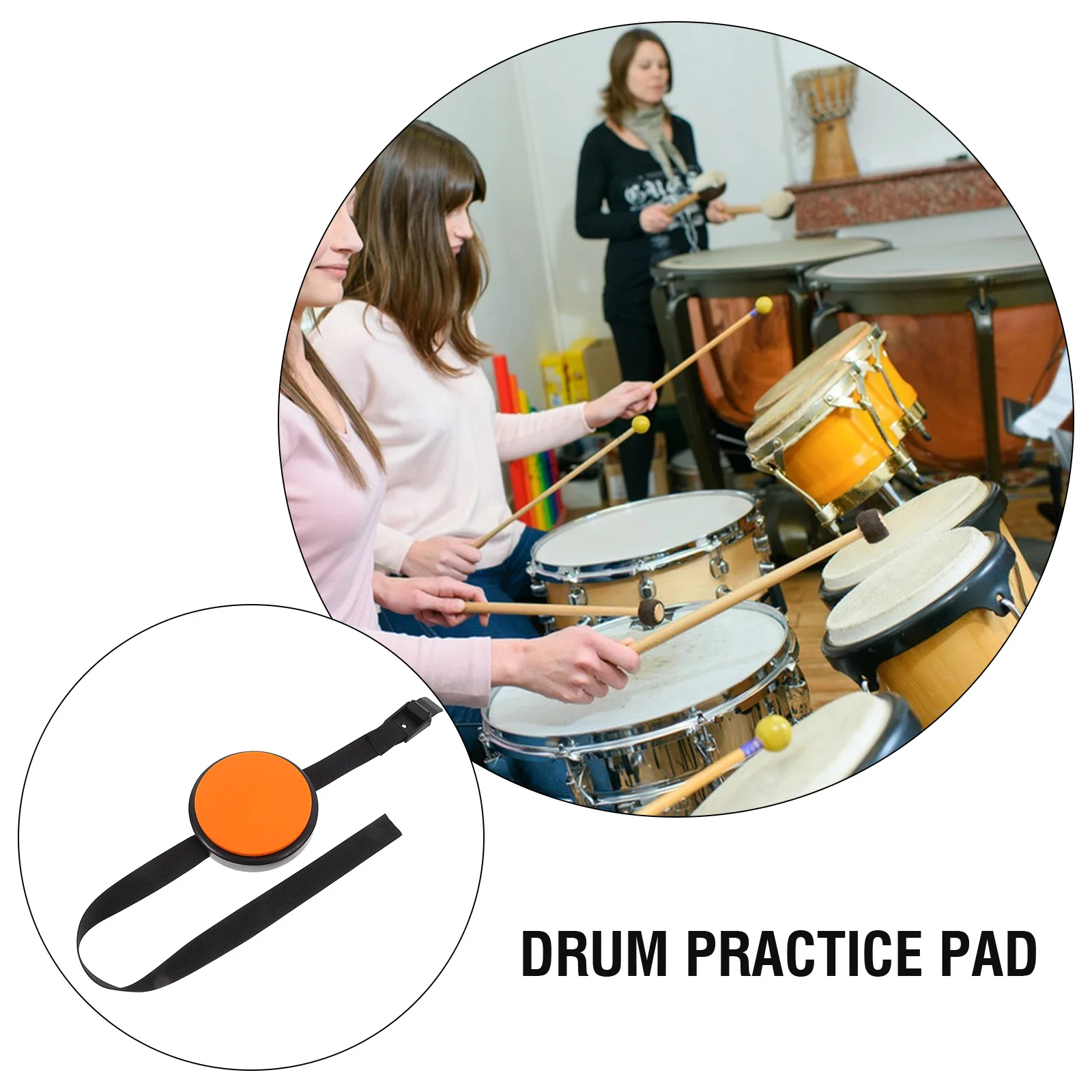 Silicone Drum Practice For Leg Adjustable Strap Portable Quiet Practice Pad Beginner Drummers Drummer Gift Percussion Pad