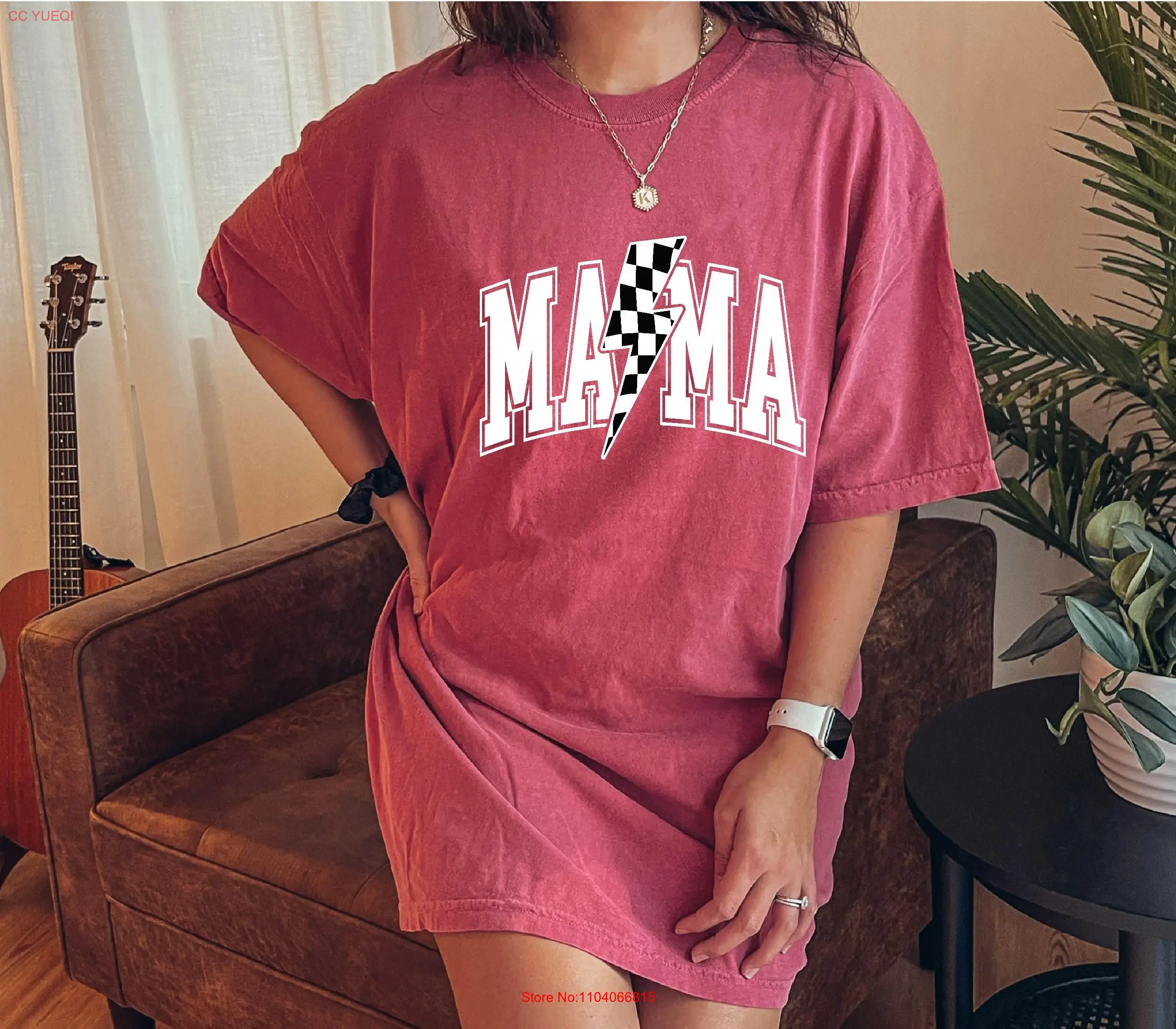 

Retro Mama Comfort Colors T Shirt Oversized for Mom Life Moms Club long or short sleeves