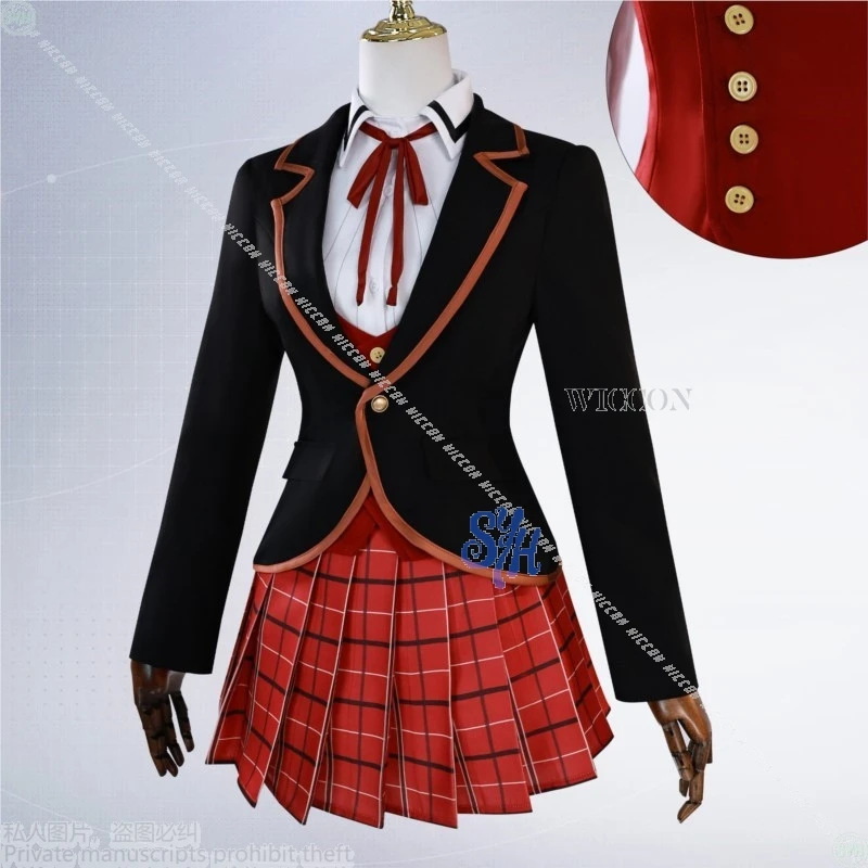 

Anime RWBY Cosplay Beacon Academy School Uniform JK Red Plaid Dress For Ruby Rose Weiss Schnee Blake Belladonna Yang Xiao Long