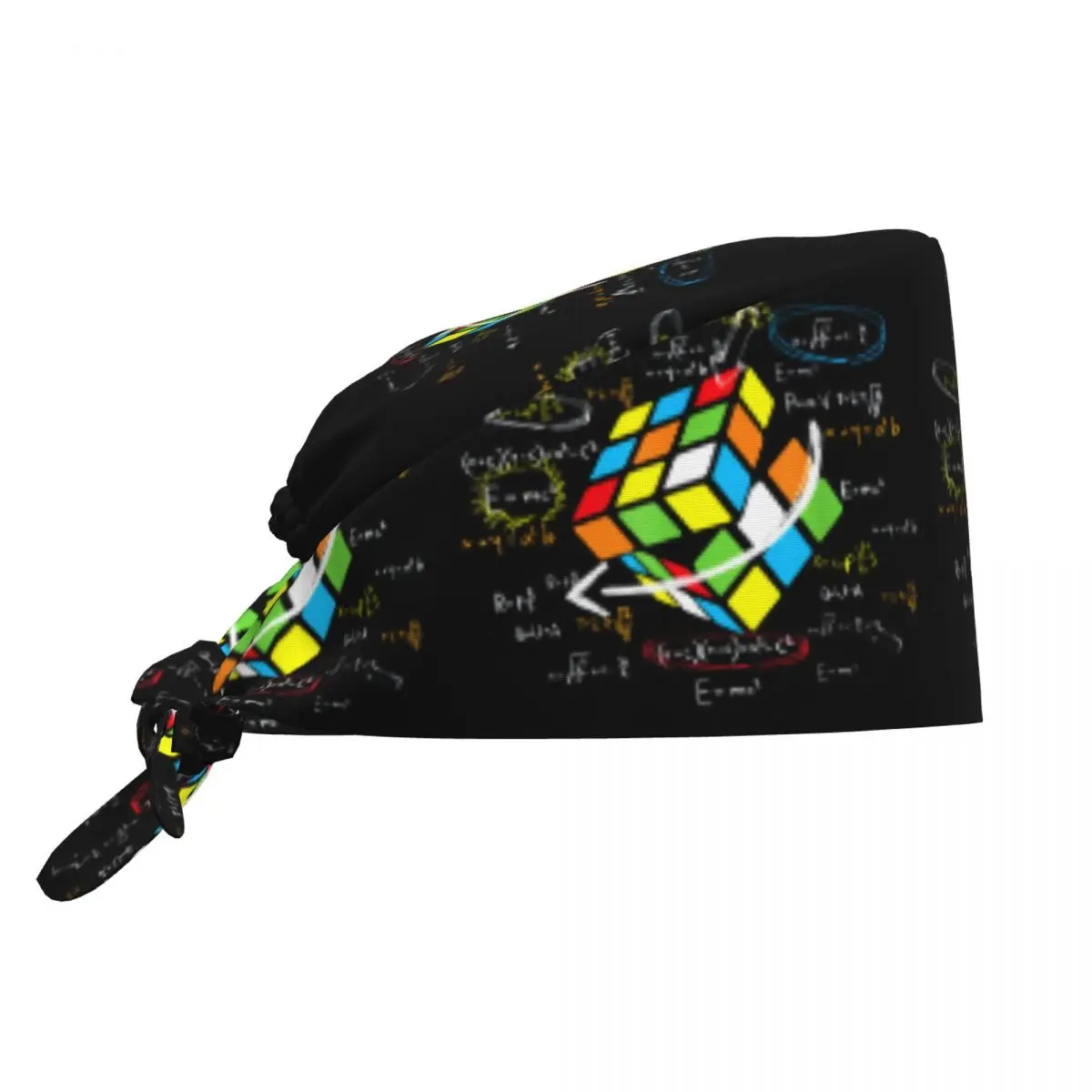 Custom Math Rubik Rubix Rubiks Player Cube Math Lovers Medical Staff Scrubs Hat Unisex Doctor Nursing Surgical Cap Scrub Caps