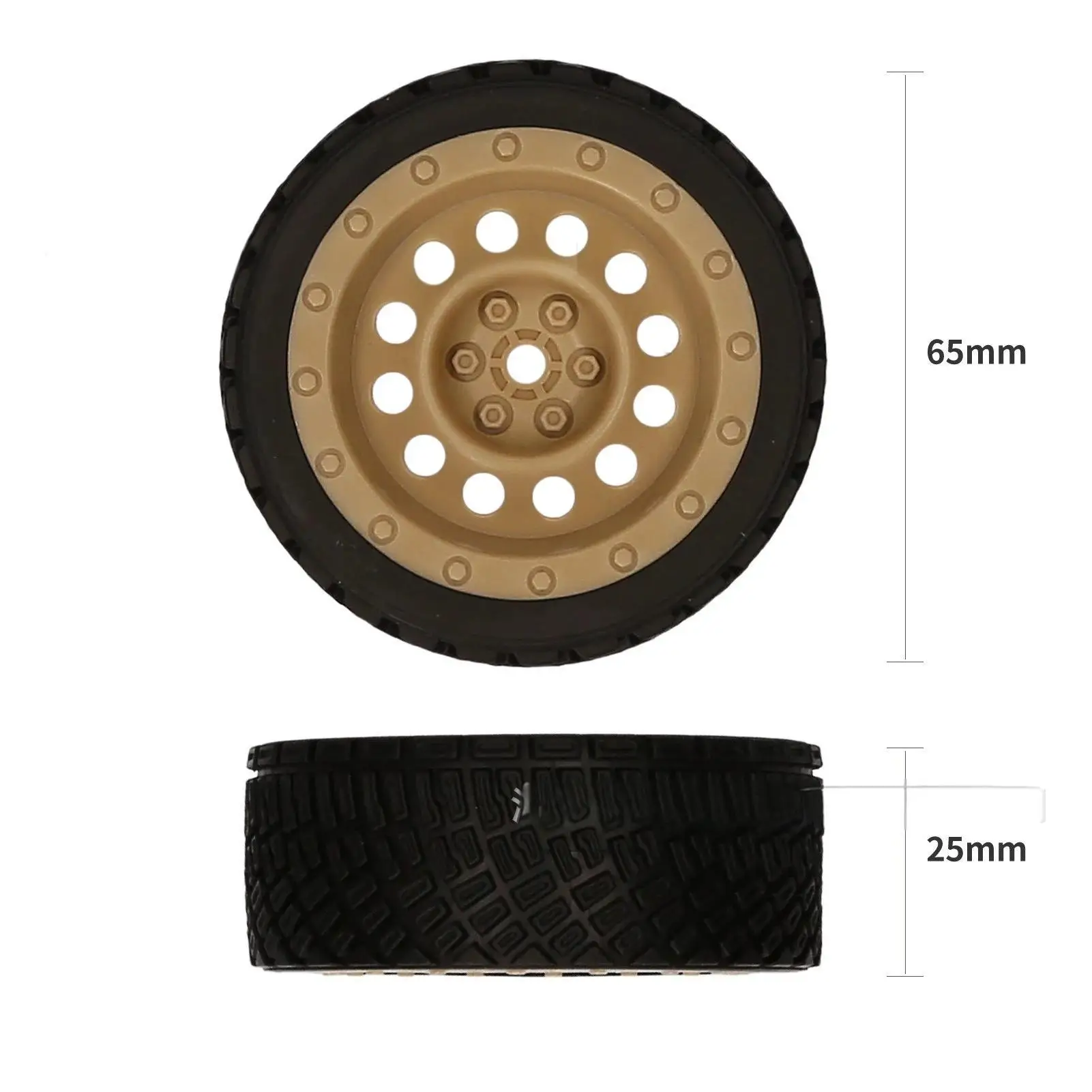 AUSTAR 8006+801 4PCS Rubber Tires for 1/10 RC Racing Car 65x25mm Size Rubber Material High Grip Racing Tires