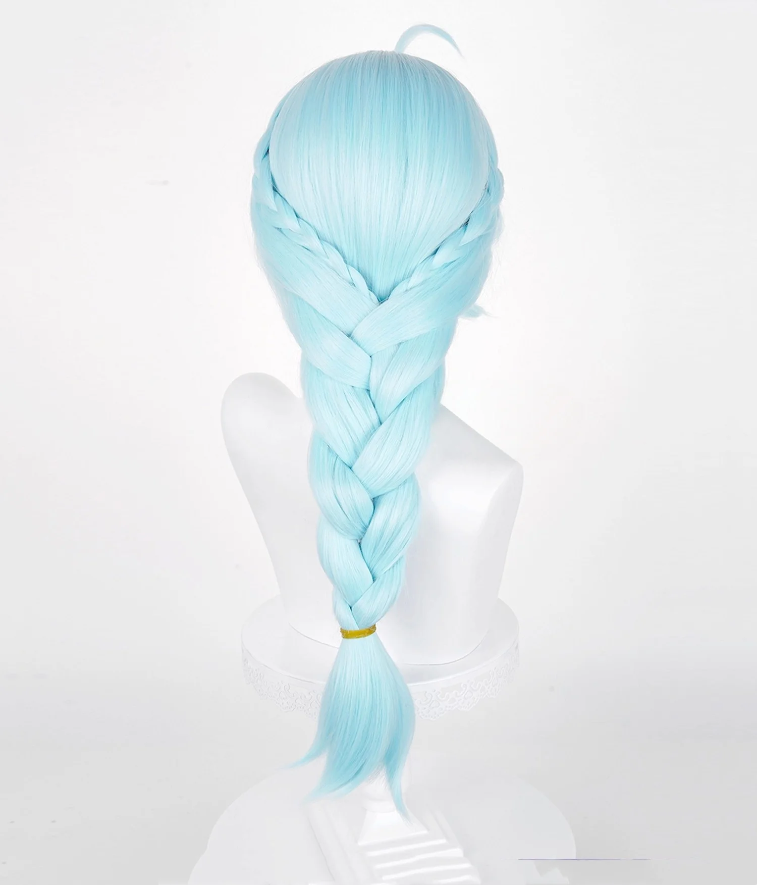 Zzz semente cosplay peruca 65cm perucas azuis pré trançadas para trajes femininos cosplay anime peruca resistente ao calor cabelo sintético dia das bruxas