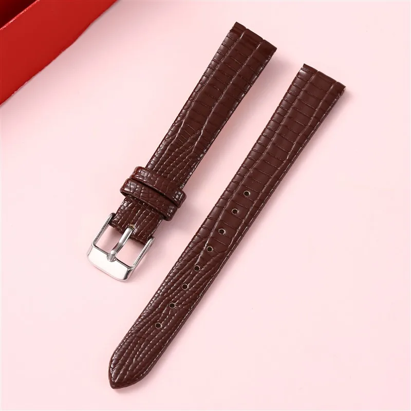 Lizard Grain Slim Leather Watch strap 8mm 10mm 12mm 14mm 16mm For Women Watch Accessories High Quality Lizard Watchband