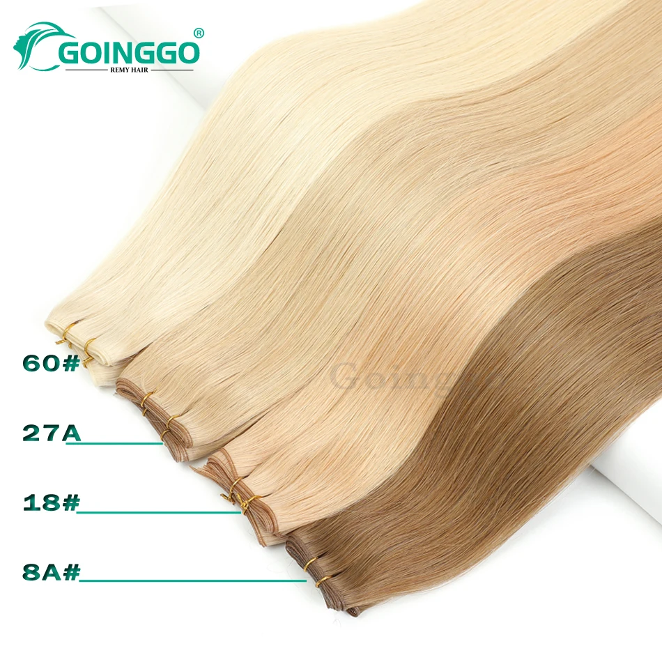 Seamless Genius Weft Human Hair Extensions Sew in Hair Extensions Real Human Hair Weft Hand Tied Extensions Virgin Hair 50g/pc view 2
