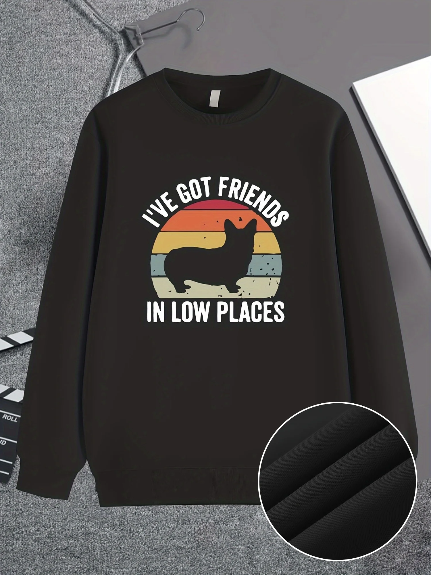 

Модная мужская толстовка с круглым вырезом, простой и повседневный мужской топ, толстовка с длинными рукавами и круглым вырезом с принтом