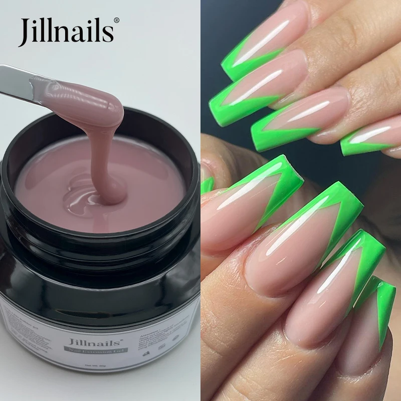 Jillnails 50g Zelfnivellerende Medium Gel 50ml Melkachtig Roze Wit Gel Builder voor Nagels Extension Nail Building