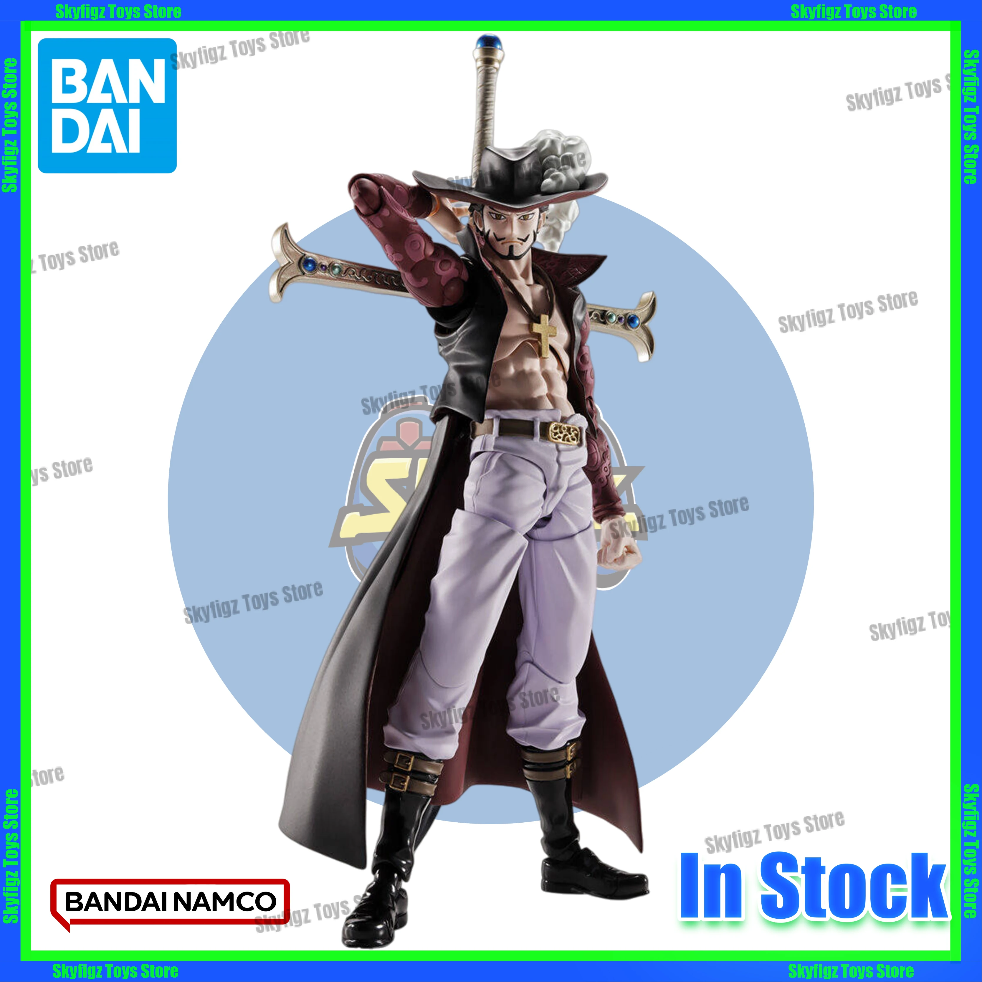 

In stock Deluxe Bandai Soul Limit SHF Hawkeye Shichibukai One Piece Joracol Mihawk Action Figure Collection Gift