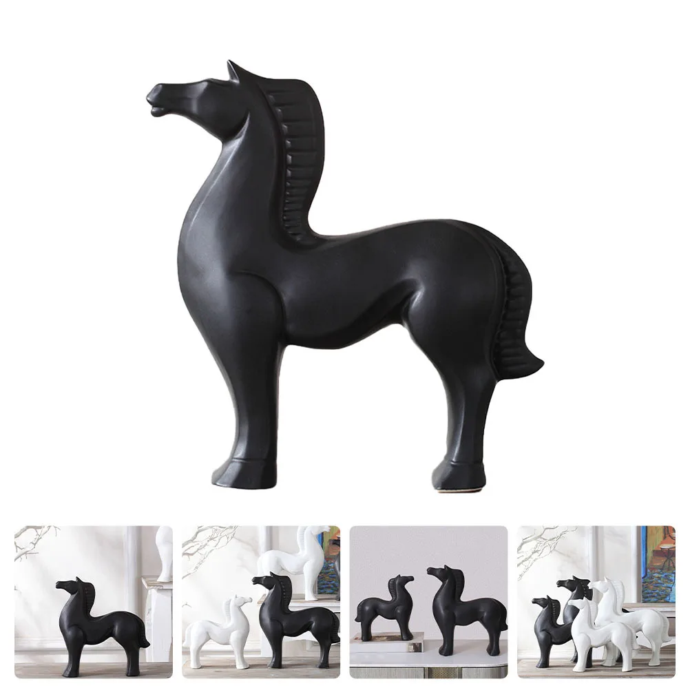 

Ceramic Horse Statue Wonderful Visual Enjoyment Home Office Living Room Decoration Decor for Home Office Decoration