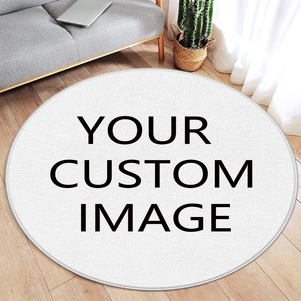 Custom Round Carpet Cartoon Animal Floral Ocean Forest Landscape Modern Customised Mats Home Living Room Bedroom Decor Floor Rug