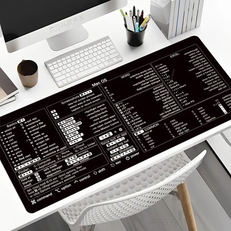 For MAC OS Cheat Sheet Mouse Pad Large For Word Excel Shortcuts Keyboard  Mat Office User Mousepad Candlestick Patterns Desk