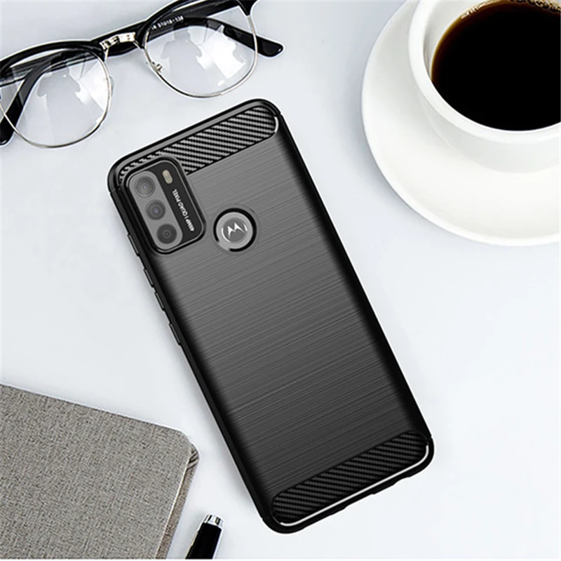 For Cover Motorola Moto G50 Case For Motorola Moto G50 Bumper Silicone Carbon Fiber Shell Back Case For Moto G50 G 50 G100 Cover