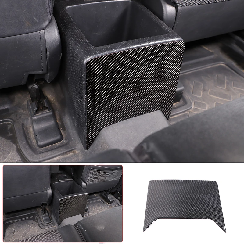 

For Toyota FJ Cruiser 2007-2021 Soft Carbon Fiber Car Rear Air Vent Anti-kick Panel Cover Frame Decorative Sticker Accessories