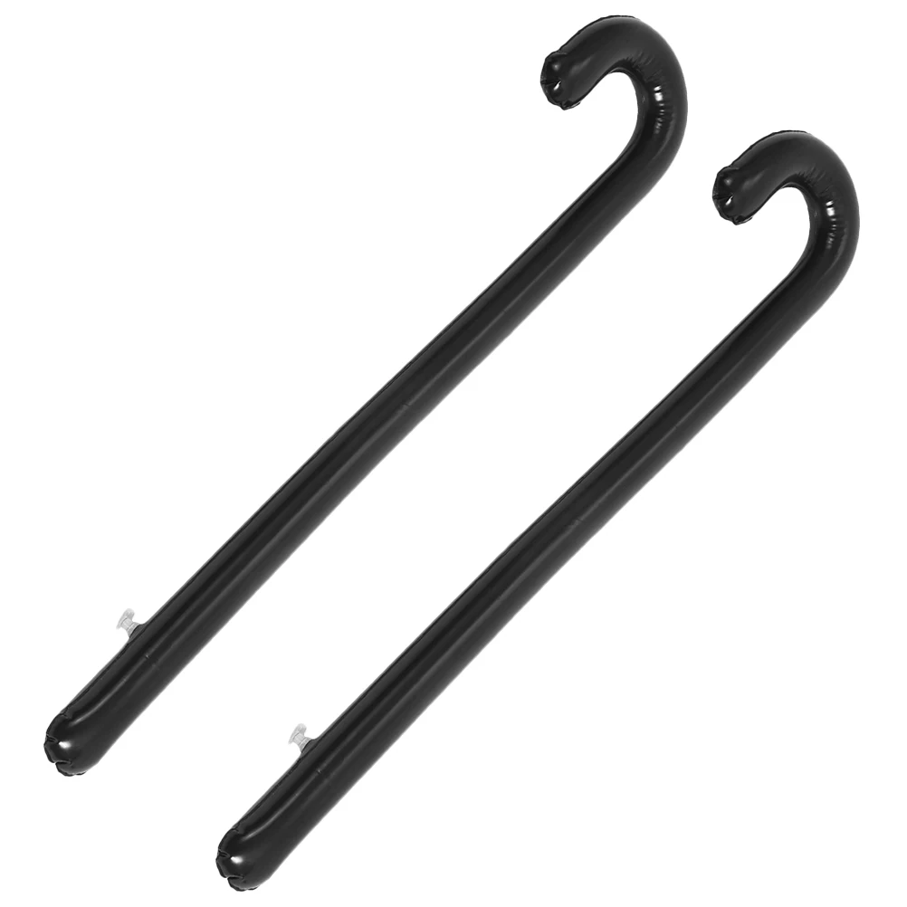 

2 Pcs Inflatable Crutch Props Balloon Toys for Performance Costume Cane Sugar Walker