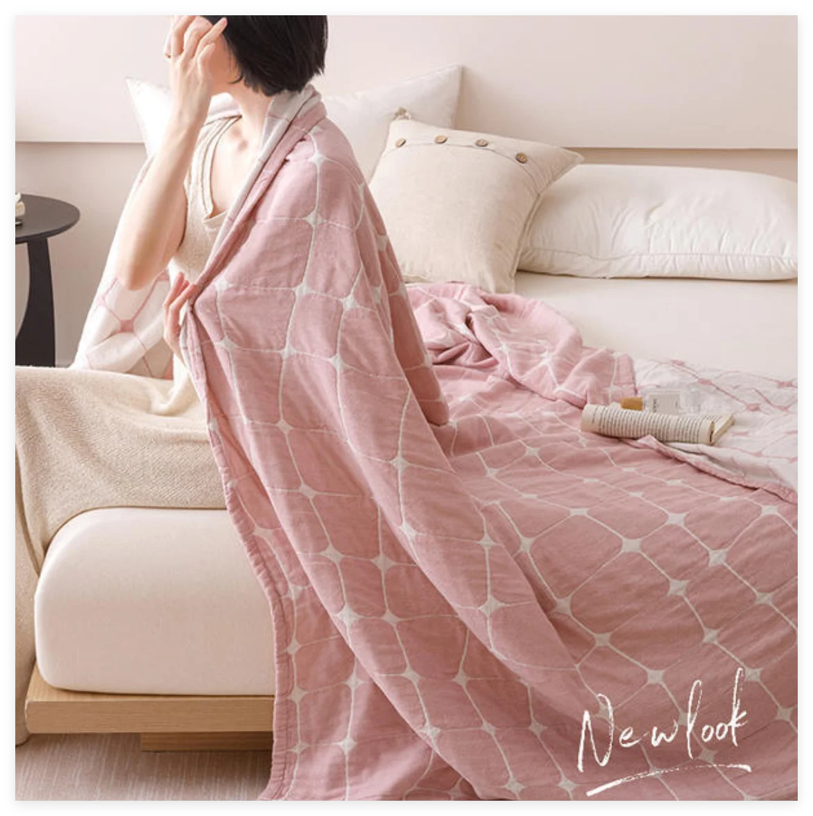 الصيف بطانية التبريد للسرير الملكة الملك الحجم 3 طبقة القطن لينة رمي بطانية ل الأريكة غطاء أريكة المفرش لحاف السرير