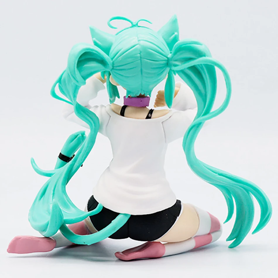 Anime Figur Hatsune Miku Desktop Nette Sexy T-Shirt Mädchen Action Anime Figur Kawaii Sammlung Dekoration Modell Ornament Spielzeug