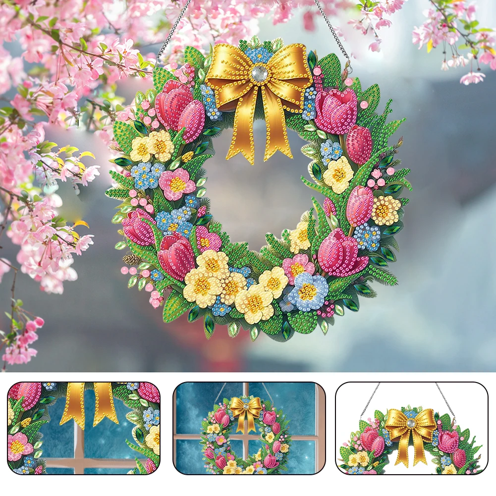 

Акриловые 2D/плоские DIY специальной формы, подвесные алмазные художественные наборы, стразы, алмазные художественные оконные подвески, сделай сам, домашний декор, подвесной шарм