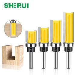 1-4Pcs 8mm Shank Straight Bit Tungsten Carbide Double Flute Router Bits Milling Cutter For Wood Woodwork Tool Router Bit