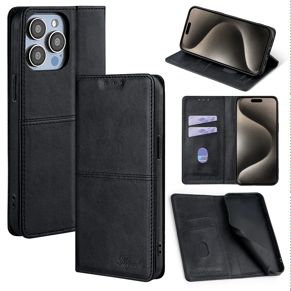 Магнитный флип-чехол для Xiaomi Mi15 Mi14T Mi14 Mi13T Mi13 Mi12S Mi12 Mi11T Mi11i Mi11 Ретро искусственная кожа 2-карточный чехол с защитой от падения