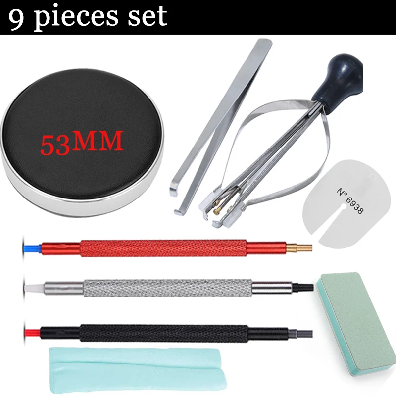 BOXUEQI 3/5/6/9PCS Uhr Hand Presser Drücker Fitting Set Kit Uhrmacher Uhr Reparatur Tool Kit doppelseitige Nadel Stift Und Nadel Set 7