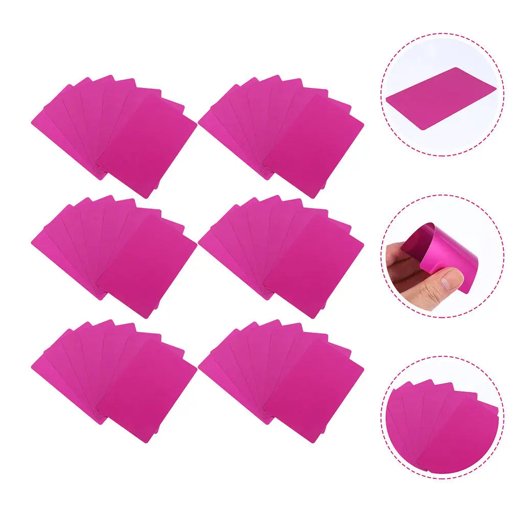 

100Pcs Metal Card Blanks Aluminum Sheet Business Cards DIY Name Card Lightweight Scratch-Resistant Modern Professional