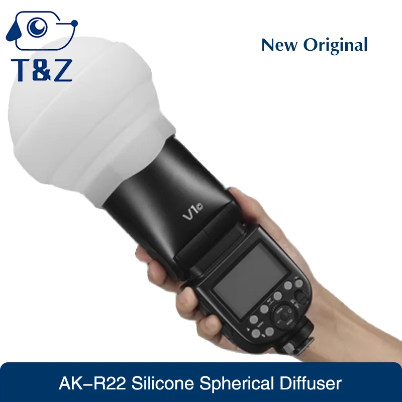 

New Godox AK-R22 Silicone Soft Dome For V1 Flash Round Head Ceiling Light AD100pro,H200R Silicone Diffuser