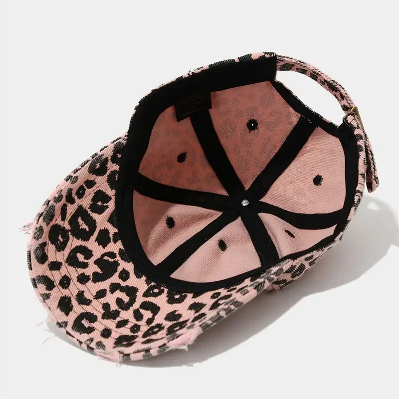 الربيع البوليستر ليوبارد طباعة Casquette قبعة بيسبول قابل للتعديل في الهواء الطلق Snapback القبعات للفتيات والنساء 63