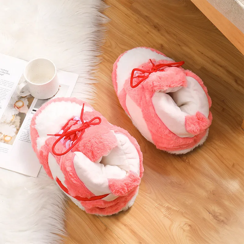 Women Men Slippers Black Coconut Cotton Slippers Winter Spoof Warm Home Cotton Slippers Back To The Future Glowing Cotton Shoes