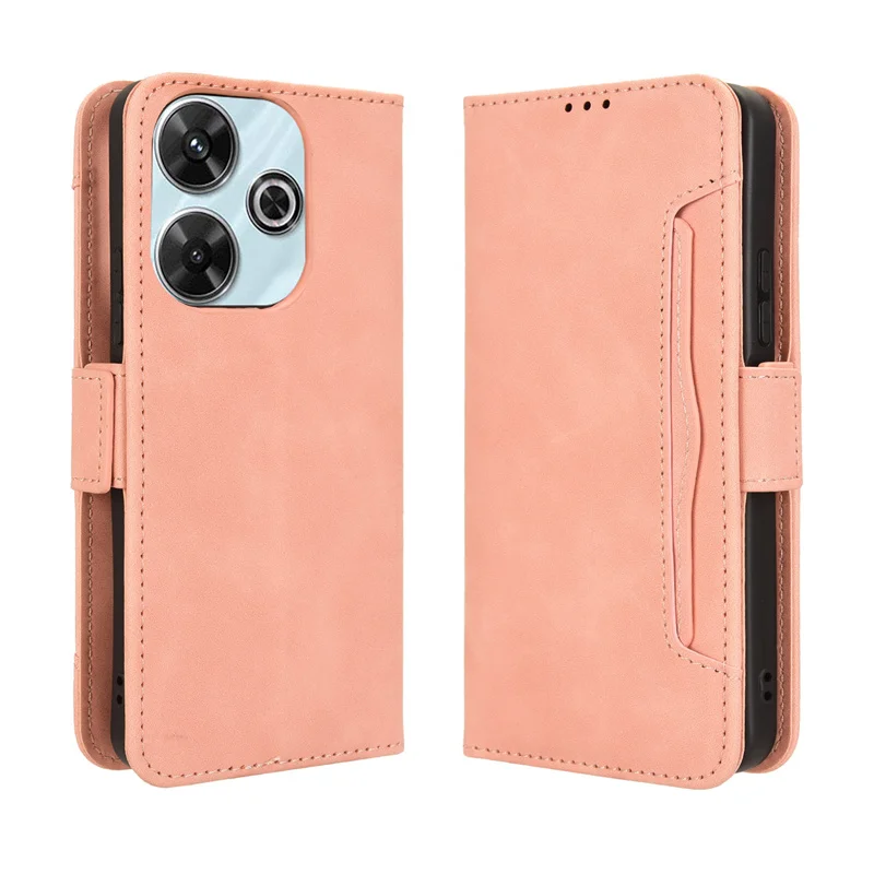 For Xiaomi Poco M6 4G cover wallet closure book flip multi-card slot holder case for Xiaomi Poco M6 4G phone bags