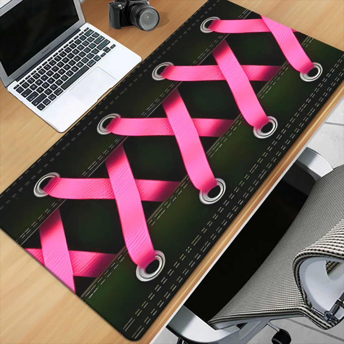 Brand Lace Tie HD Printed Desk Pad, Iron Art Gaming Mouse Mat, Multi Functional XXL Keyboard Office PC Gamer Mat, Smooth Surface