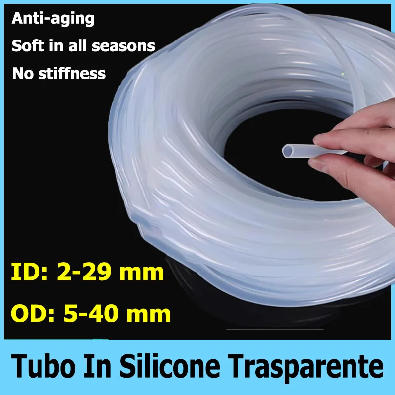 

1/5 метра силиконовый резиновый шланг, прозрачная труба, пищевые трубы, 2-29 мм, резиновые трубки, шланги, аквариумные трубки, шланг для насоса