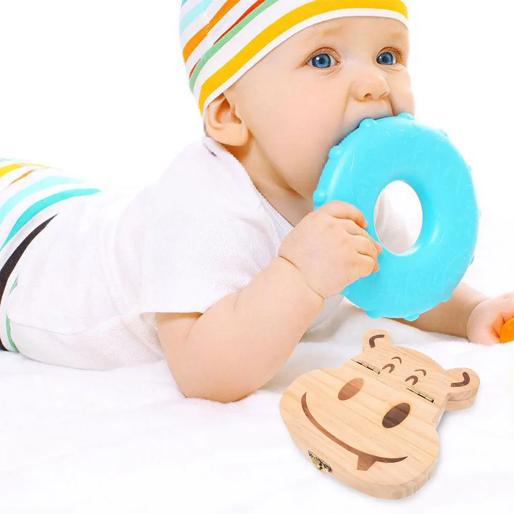 2Set Durable Wooden Tooth Keeper Unique Design Baby Tooth Box for Nursery Decor and Gifts Baby Teeth Container