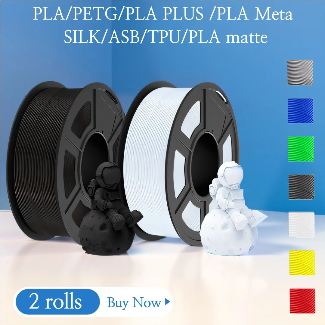 JAYO drukarka 3D PLA/PETG/PLA PLUS/PLA META/SILK/ASB Filament 1.75mm 2 rolki 1.1KG/0.65KG Filament do drukarki 3D do drukarki 3D