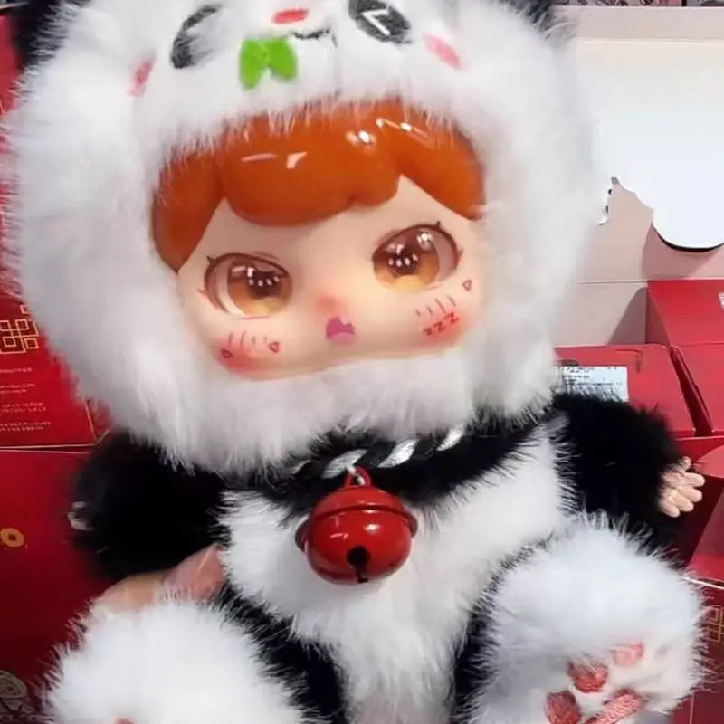 Babythree Wa Sansui Xiaopao Fu حسن الحظ جرس صندوق أعمى أفخم تمثال لطيف لينة دمية محشوة دمية جمع هدية للأطفال الفتيات